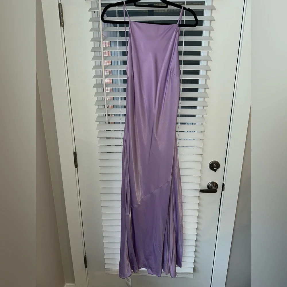 Abercrombie & Fitch Lavender Satin Dress - Picture 3 of 6